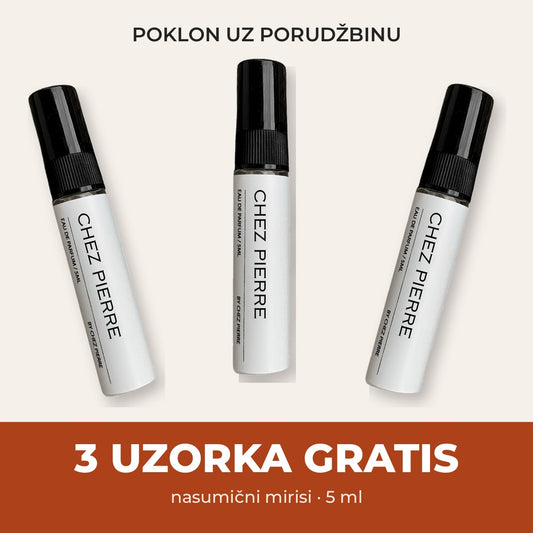 3 uzoraka gratis - poklon uz porudžbinu